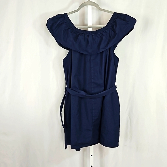 Umgee Ruffle Navy Blue Dress Sz Medium - Picture 5 of 5